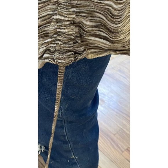 Kensie Women's Cardigan Sz L Multicolor Soft Stripe, Raw Long sleeve /pull front - Picture 4 of 6